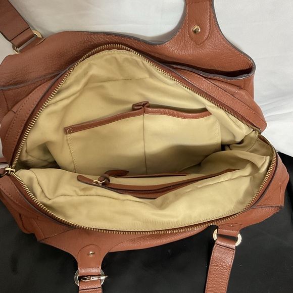 Lodis Tan Leather Shoulder Bag - Picture 9 of 16